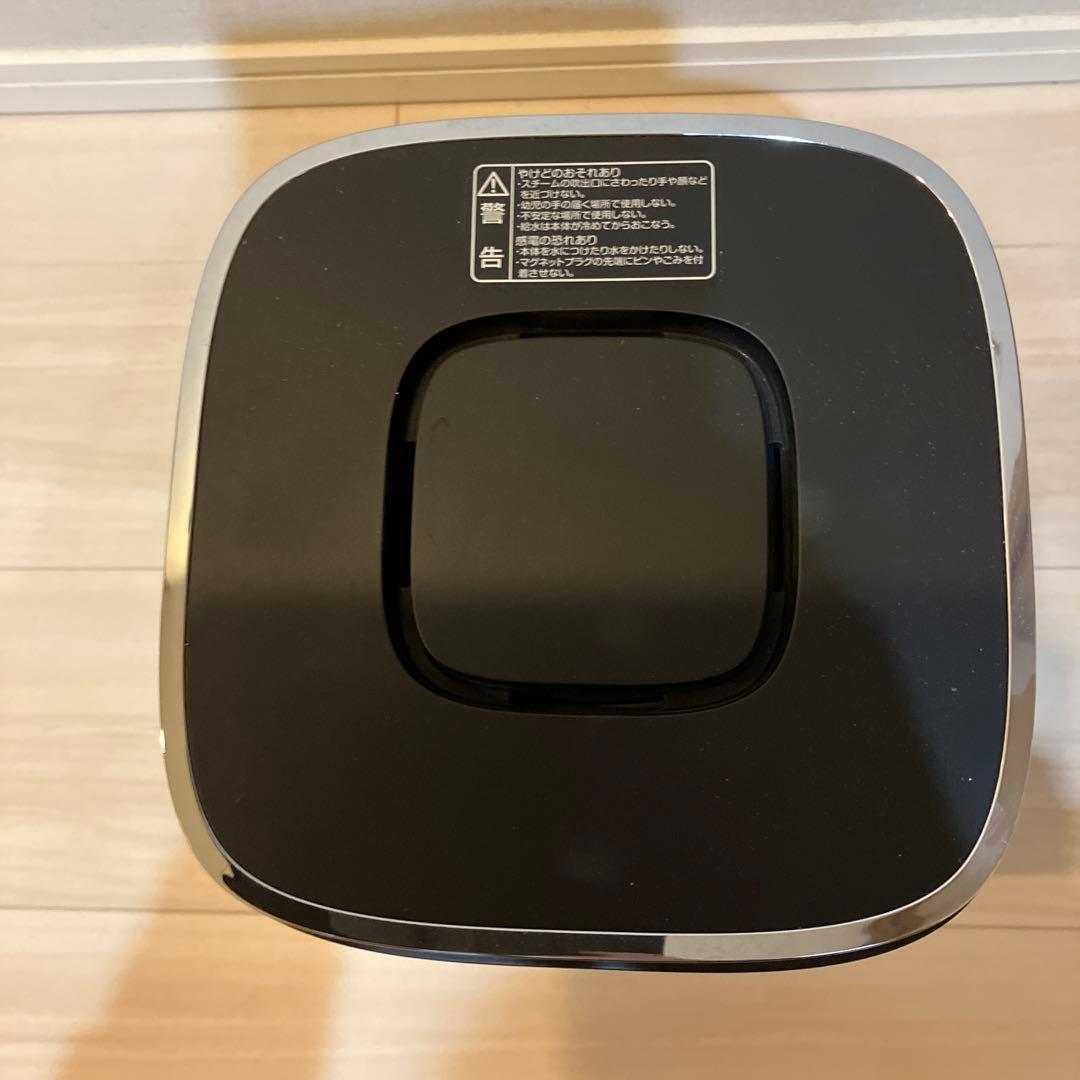 山善 スチーム式加湿器 ブラック 置き型