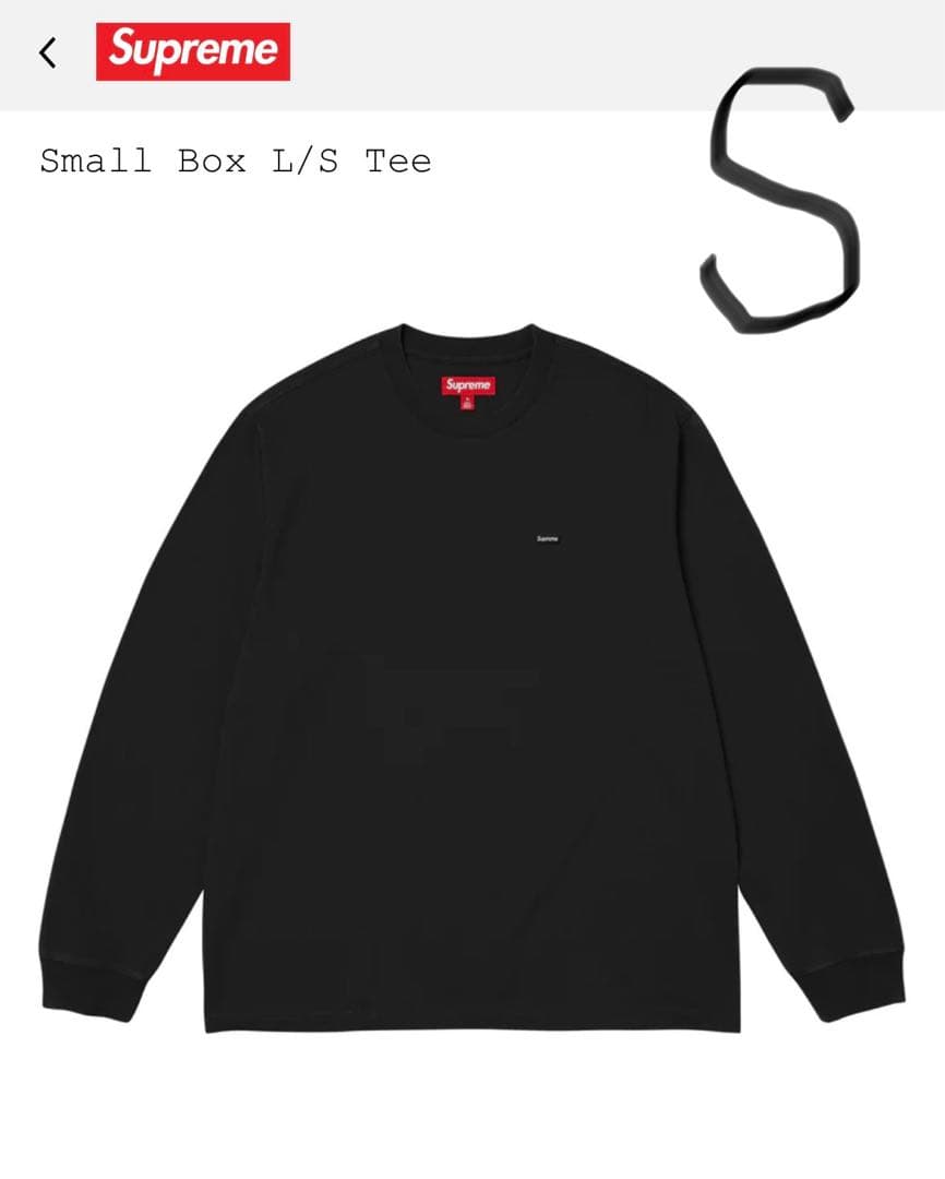 ☆Supreme Small Box L/S Tee black☆