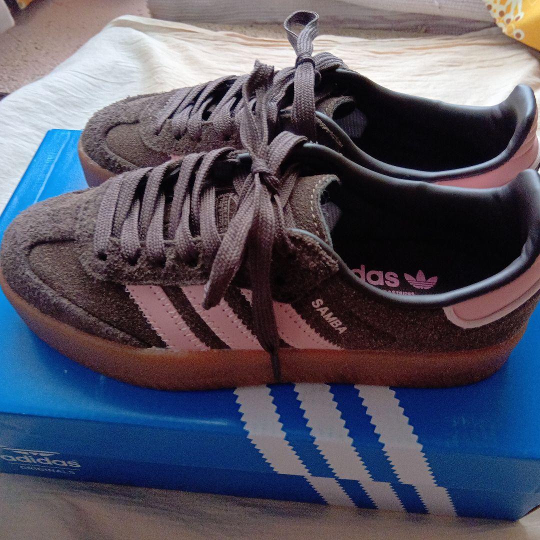 adidas Samba スニーカー ブラウン ピンク