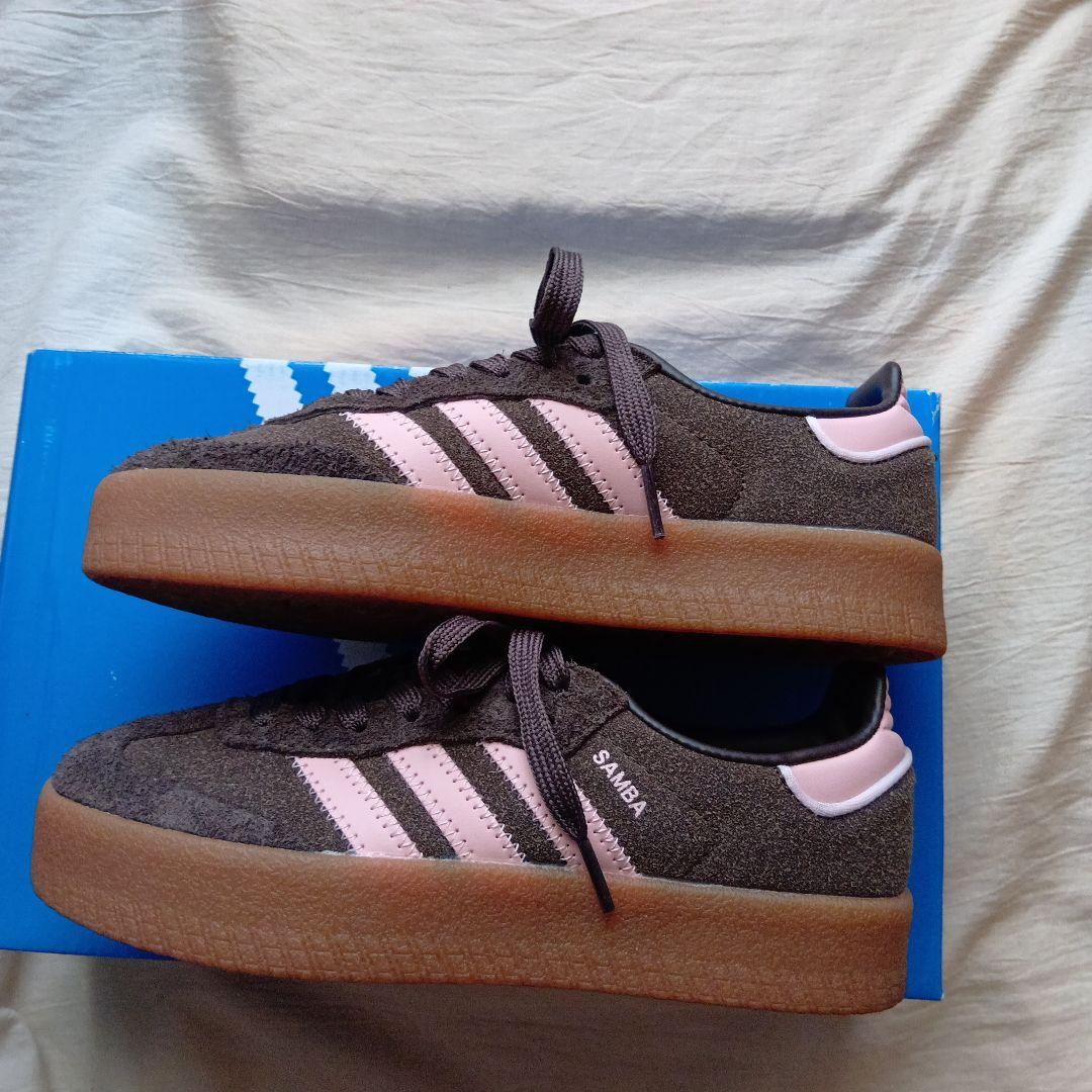 adidas Samba スニーカー ブラウン ピンク