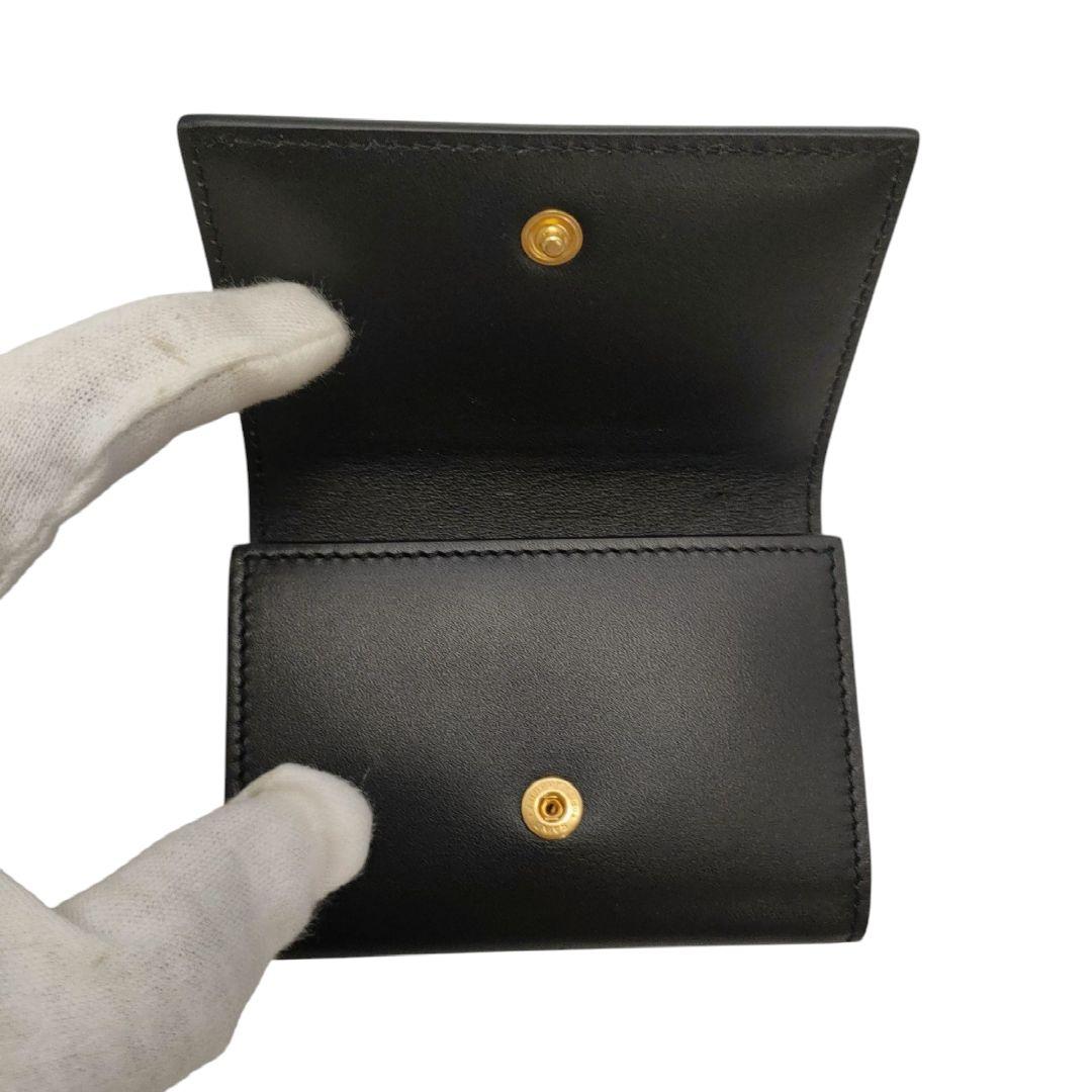 サンローラン　6連キーケース　ブラック　ゴールド金具　ロゴ