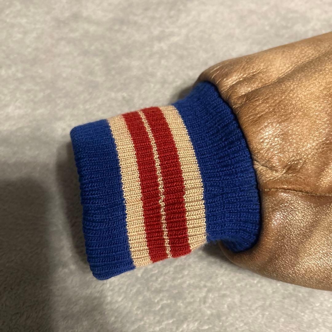 スタジャン　NHL ニューヨークレンジャーズ　ビーバールーツ　カナダ製　袖革