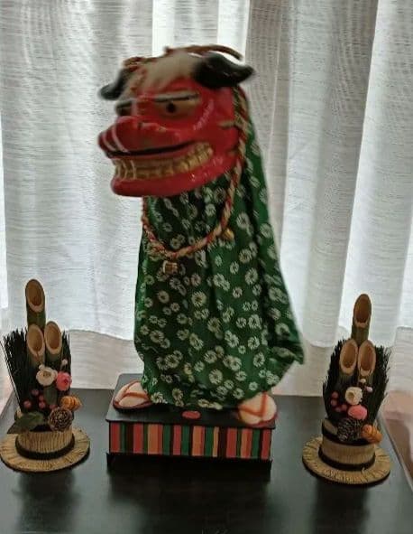 縁起物 踊る獅子舞 門松２つ付き ダンシング獅子舞 お正月 笛や太鼓 お囃子