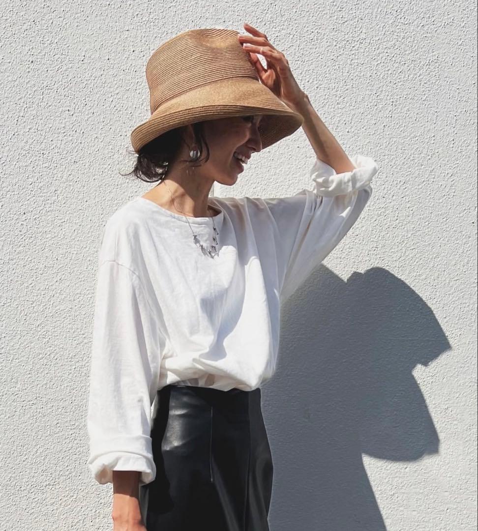 マリホジャ marihoja ペーパーブレードダウンブリムハット