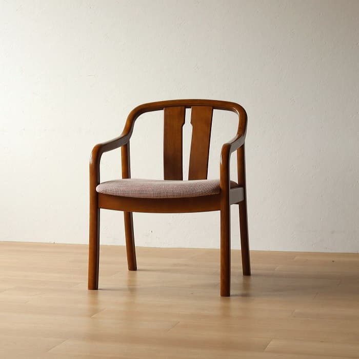 オールド カリモク アームチェア レトロ 肘付イス