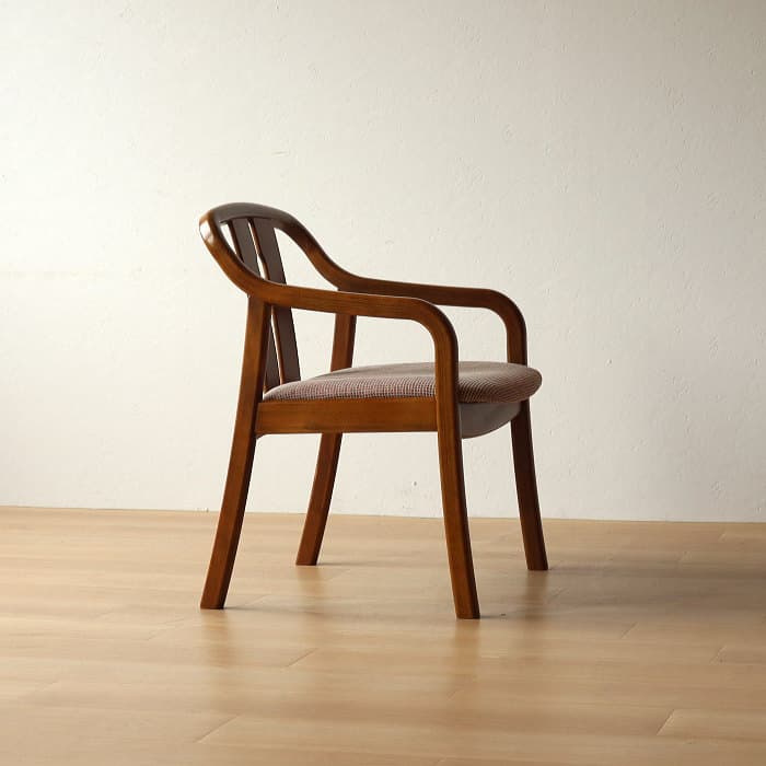 オールド カリモク アームチェア レトロ 肘付イス