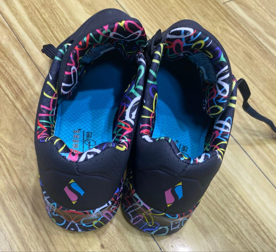 SKECHERS ハート柄スニーカー 24cm 厚底