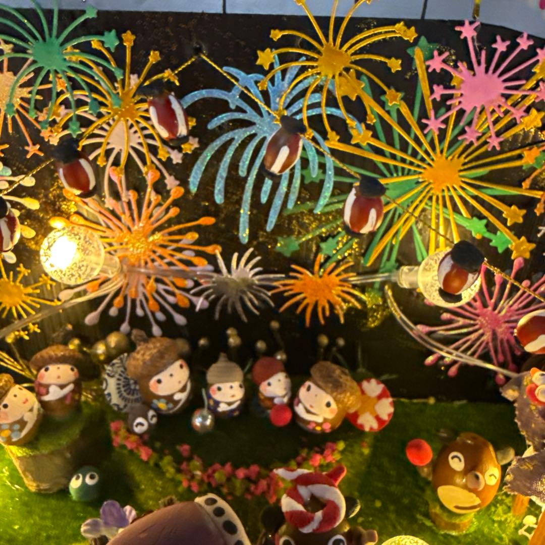 どんぐりアート♡花火大会オブジェ♡