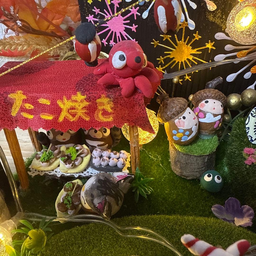 どんぐりアート♡花火大会オブジェ♡