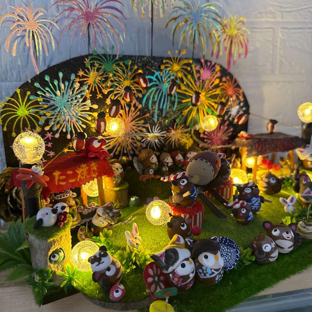 どんぐりアート♡花火大会オブジェ♡