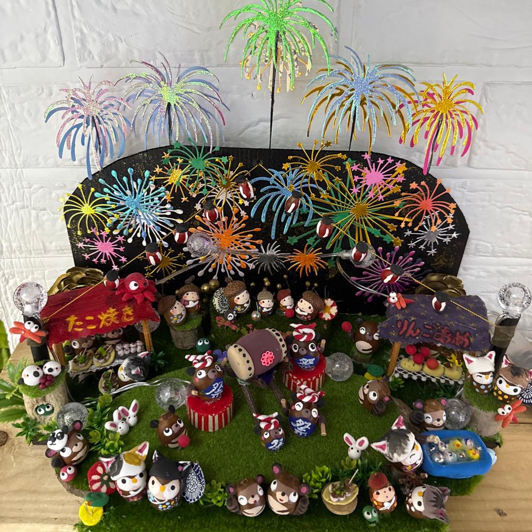 どんぐりアート♡花火大会オブジェ♡