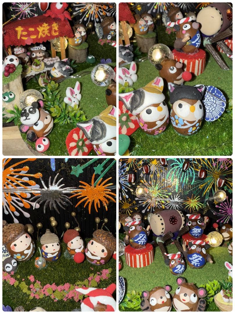 どんぐりアート♡花火大会オブジェ♡