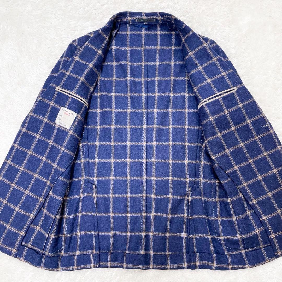 ルビアム L.B.M.1911 チェック柄 テーラードジャケット 44R ウール