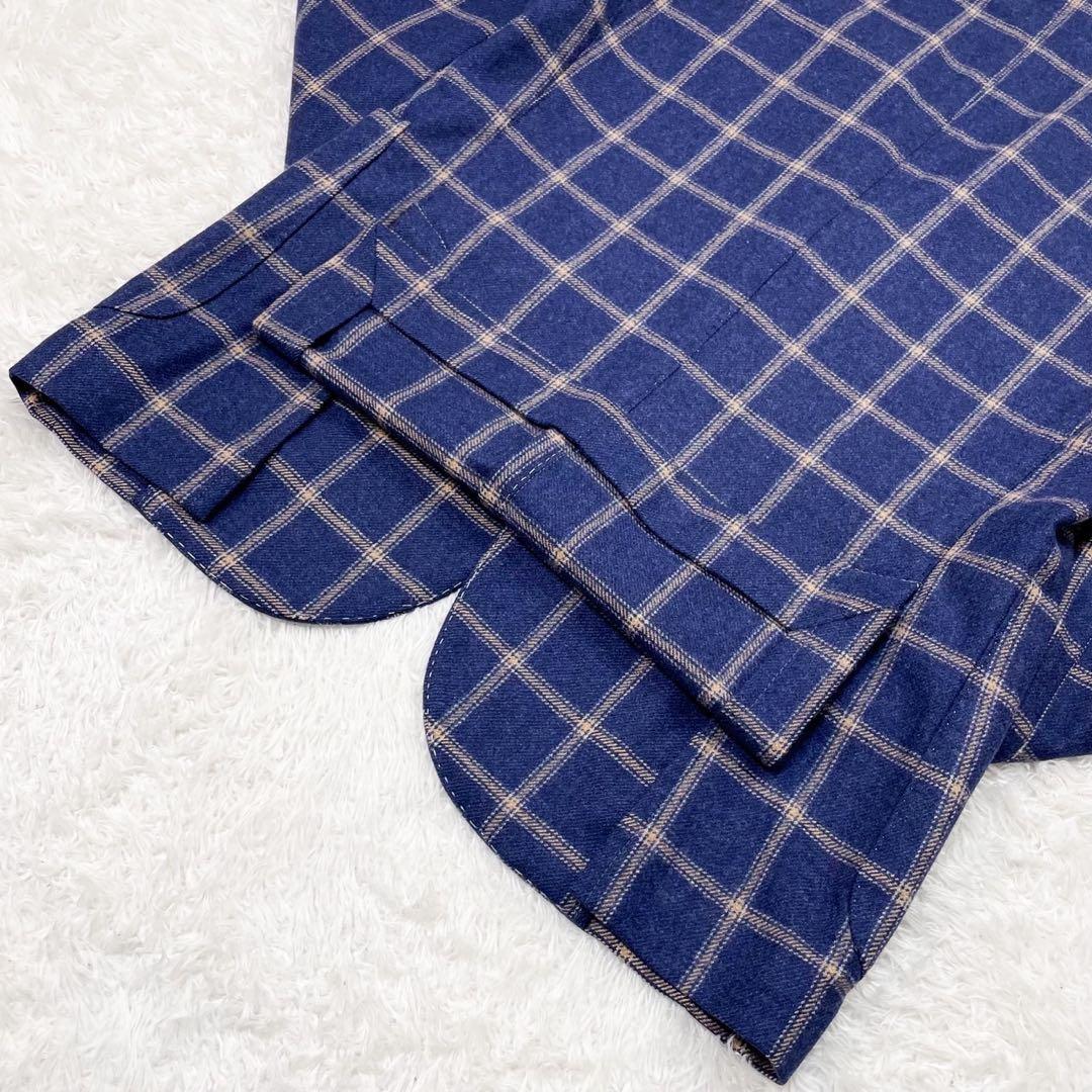 ルビアム L.B.M.1911 チェック柄 テーラードジャケット 44R ウール