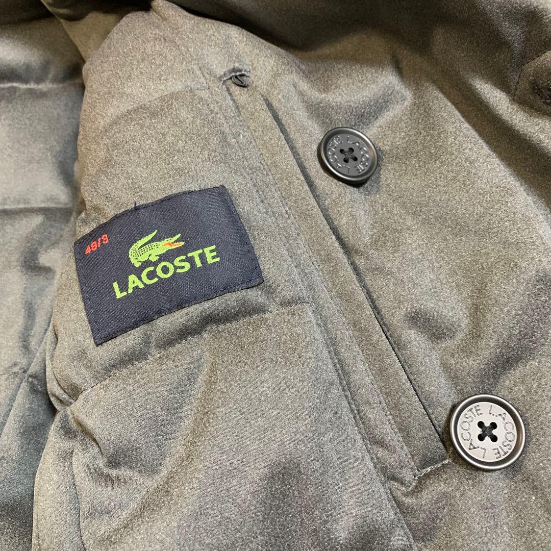ラコステ LACOSTEダークグレー ピーコート ダウン メンズ 48/3