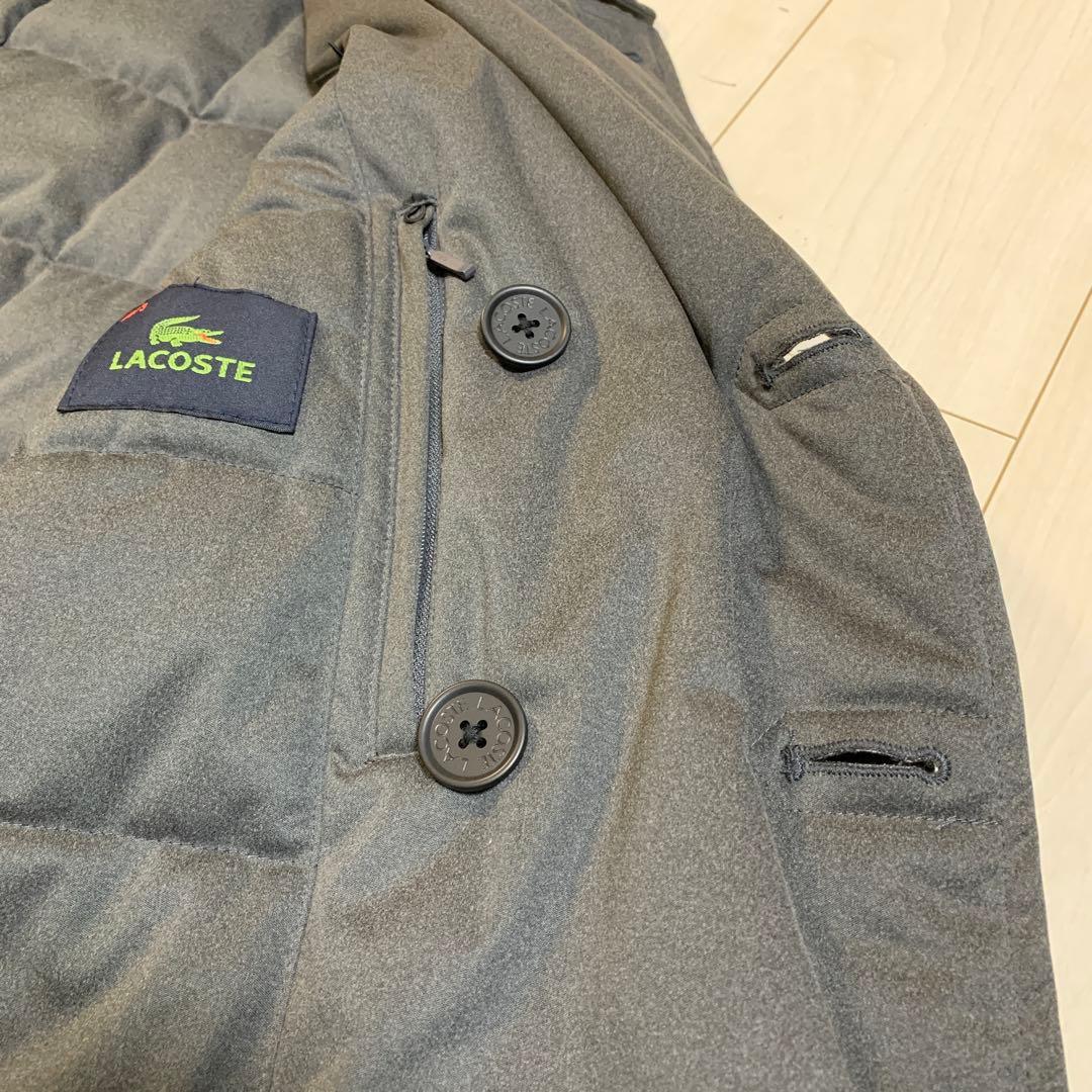 ラコステ LACOSTEダークグレー ピーコート ダウン メンズ 48/3