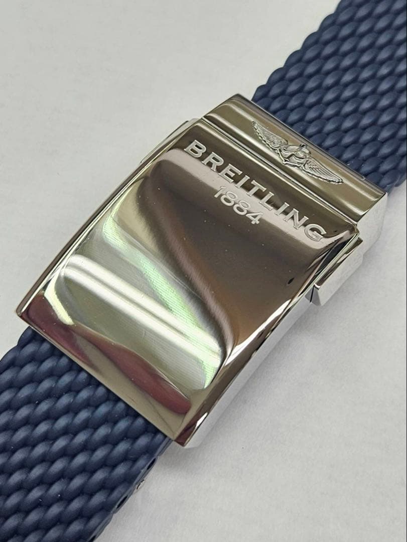 佐藤誠也 ブライトリング 純正品 ネイビー ラバーベルト 時計 24-20