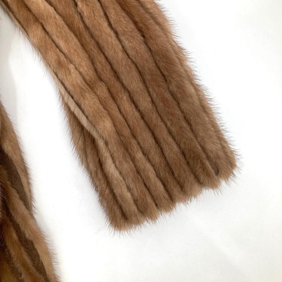 FARLON ファーロン　コート　毛皮　ブラウン　11サイズ