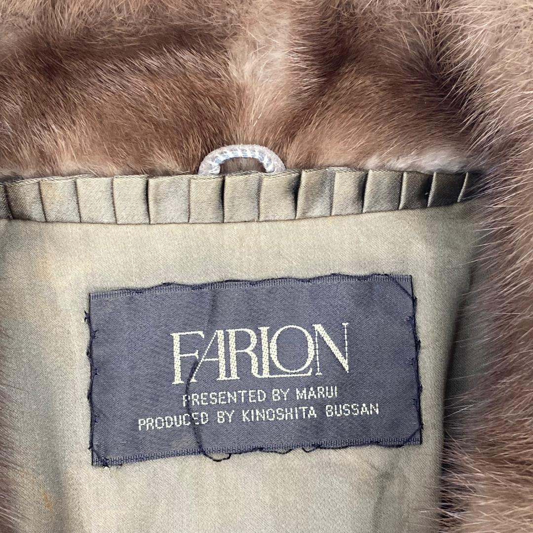 FARLON ファーロン　コート　毛皮　ブラウン　11サイズ