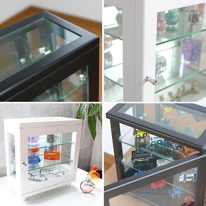 ☆コレクションケース　ヨコ型　横型　ブラック　卓上　小型　約幅32×高さ35cm