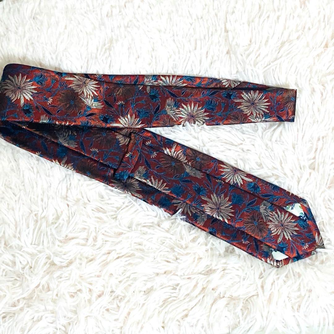 Paul Smith ポールスミス　シルク100% 花柄　ネクタイ フラワー