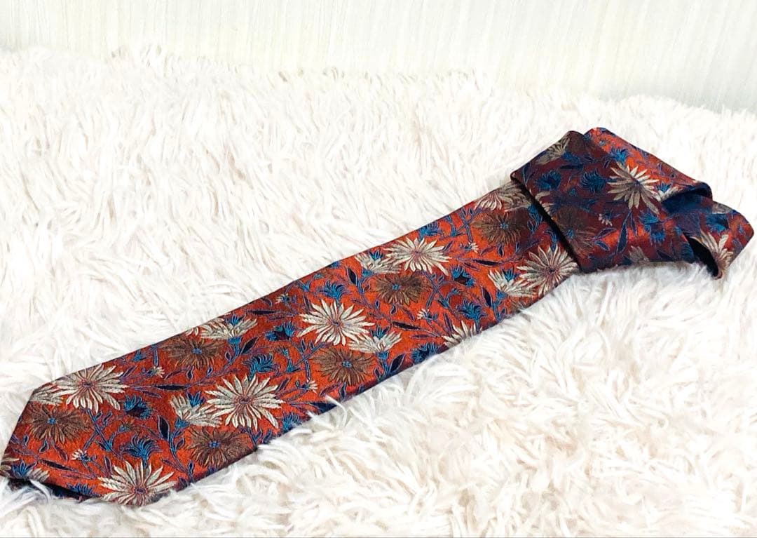 Paul Smith ポールスミス　シルク100% 花柄　ネクタイ フラワー