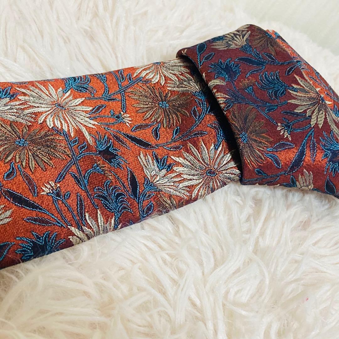 Paul Smith ポールスミス　シルク100% 花柄　ネクタイ フラワー