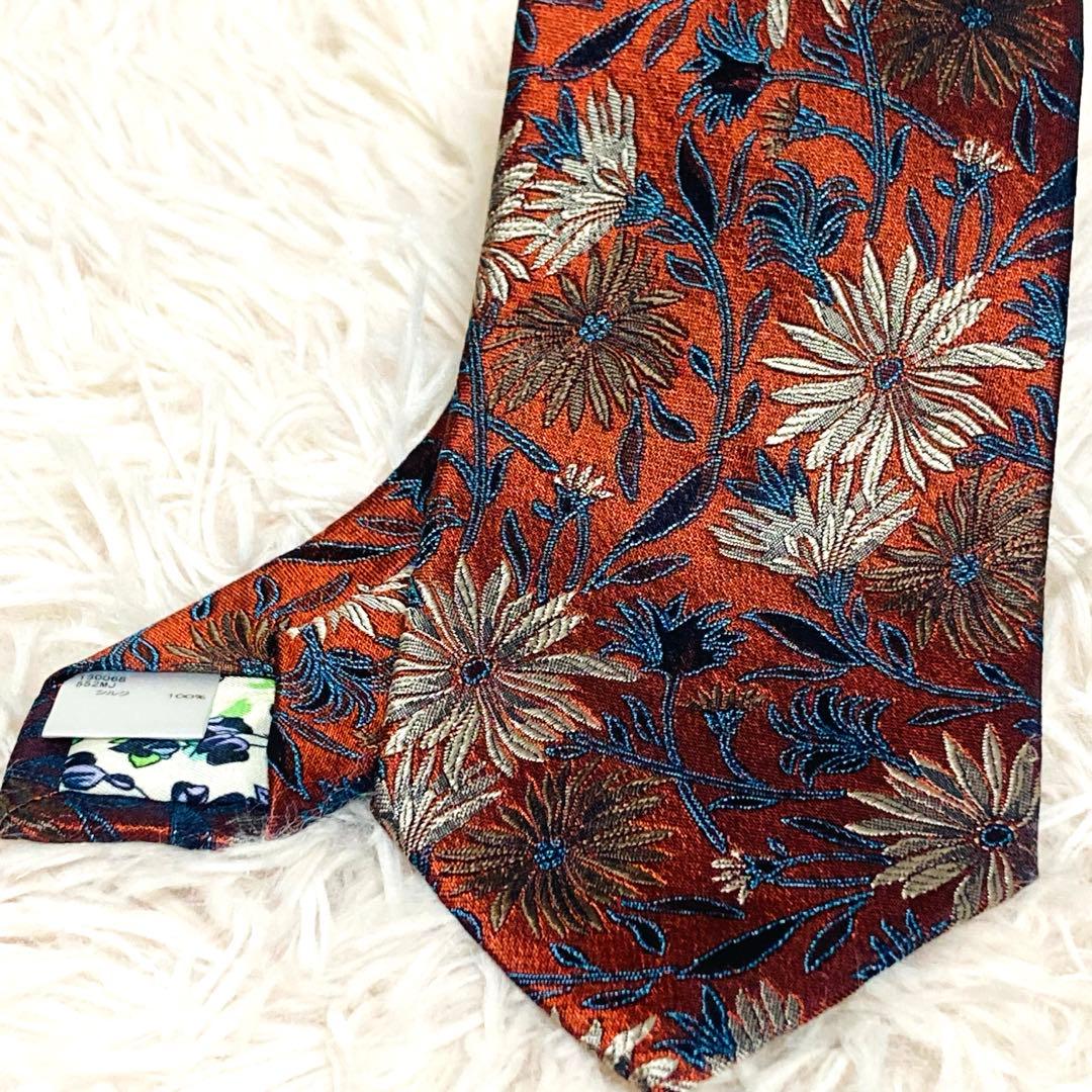 Paul Smith ポールスミス　シルク100% 花柄　ネクタイ フラワー