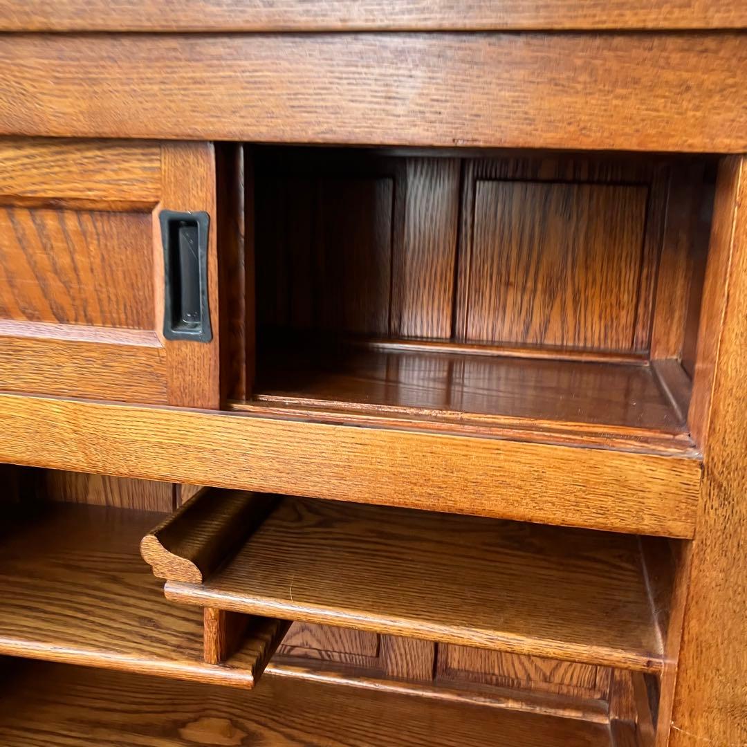 水屋箪笥 和箪笥 飾り棚 茶箪笥 欅材 ケヤキ 無垢材 古家具 時代家具 レトロ