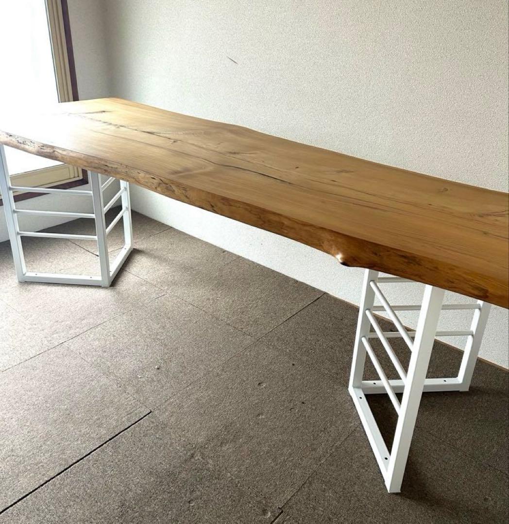 楡（北海道産ニレ）一枚板 天板（200cm x 57/75cm x 5.5cm）