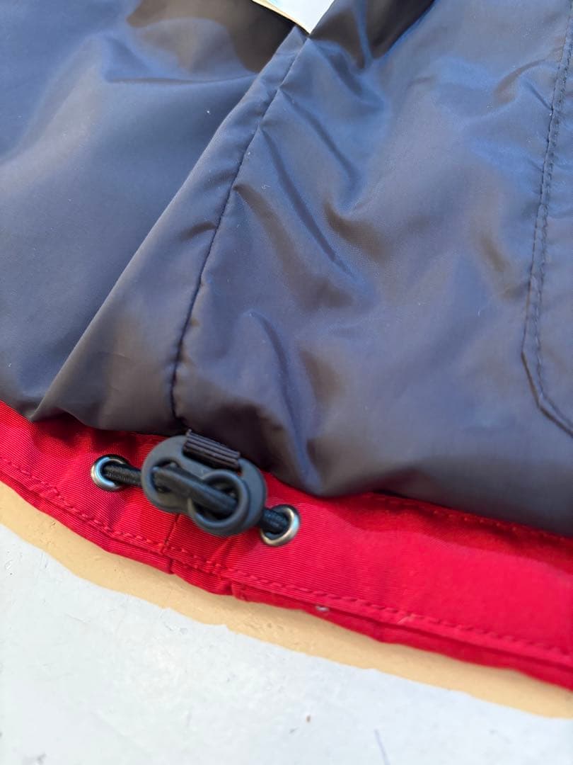 DANTON ダウンベスト レッド サイズ36 フード付き 赤