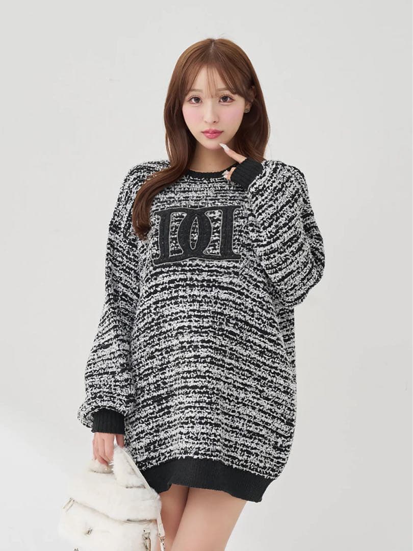 Darich DDロゴツイードニットプルオーバー