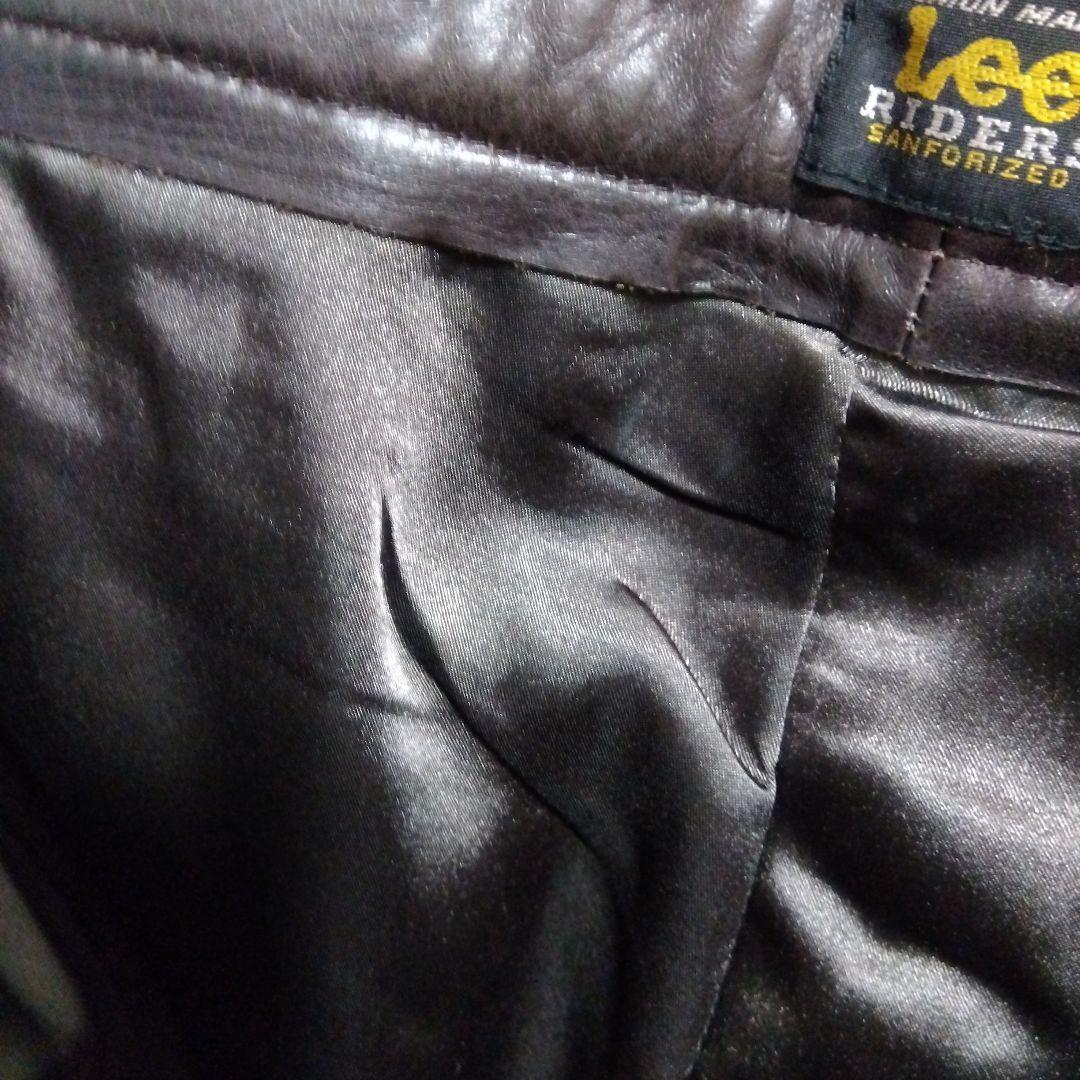 Lee こげ茶　レザー　ライダース　パンツ　新品　未使用