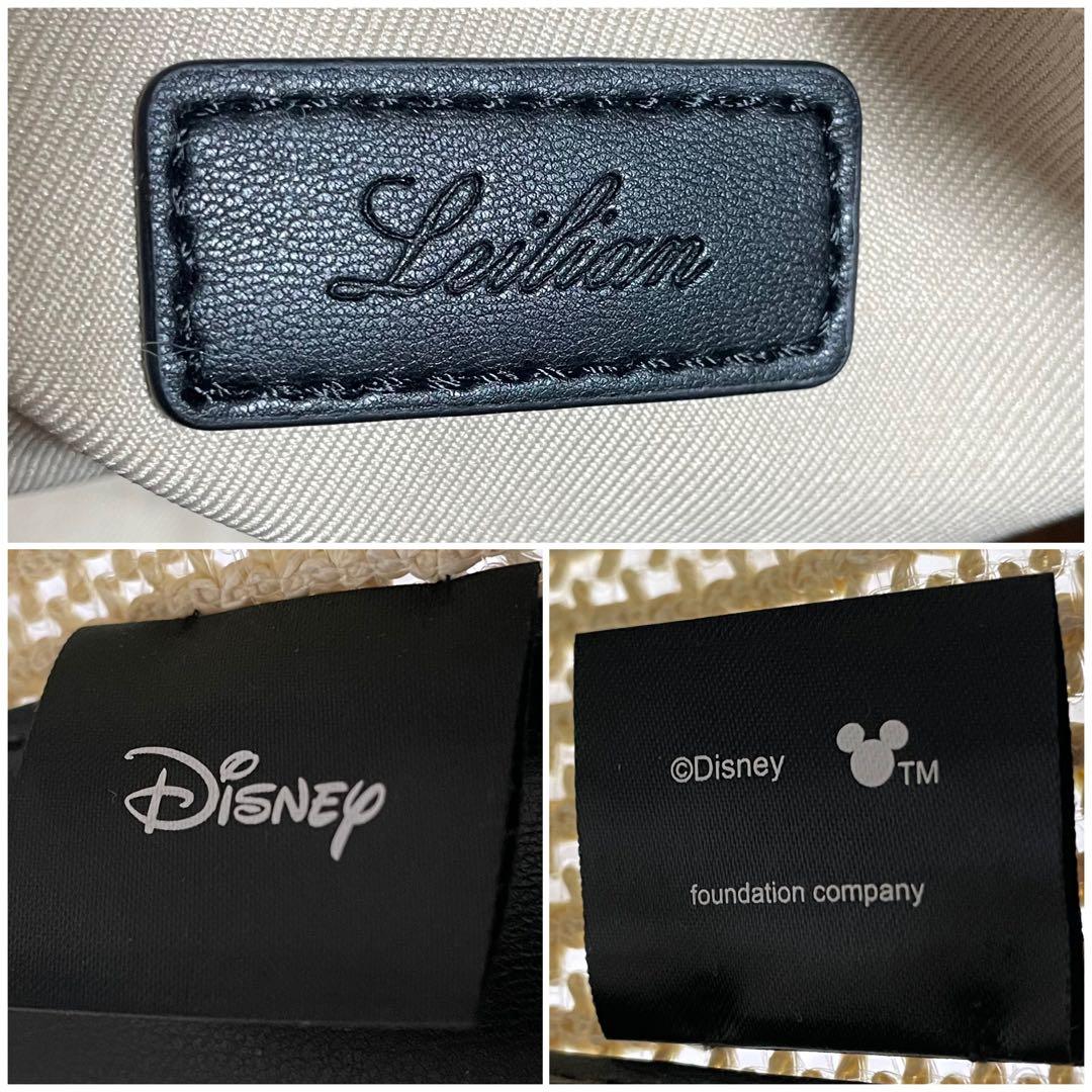 Leilian レリアン カゴバッグ ポーチ付き Disney ミッキー 極美品