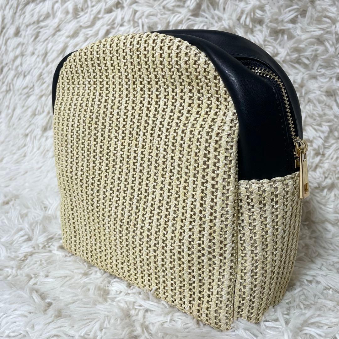 Leilian レリアン カゴバッグ ポーチ付き Disney ミッキー 極美品