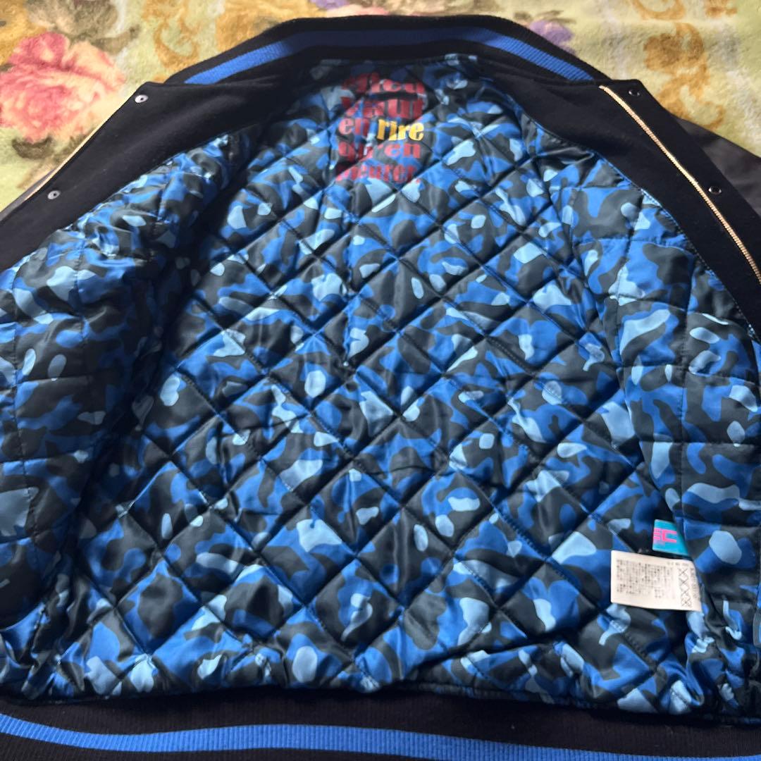 極美品 realmad HECTIC スタジャン L 黒 牛革 HEC