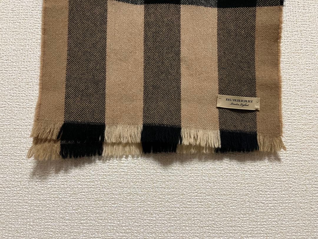 BURBERRY　バーバリー　マフラー　カシミア38％　ウール 62% 美品