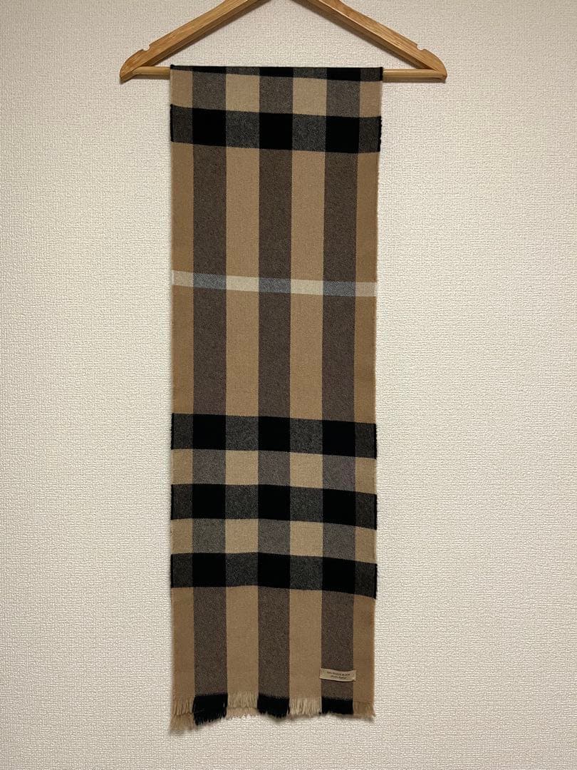 BURBERRY　バーバリー　マフラー　カシミア38％　ウール 62% 美品