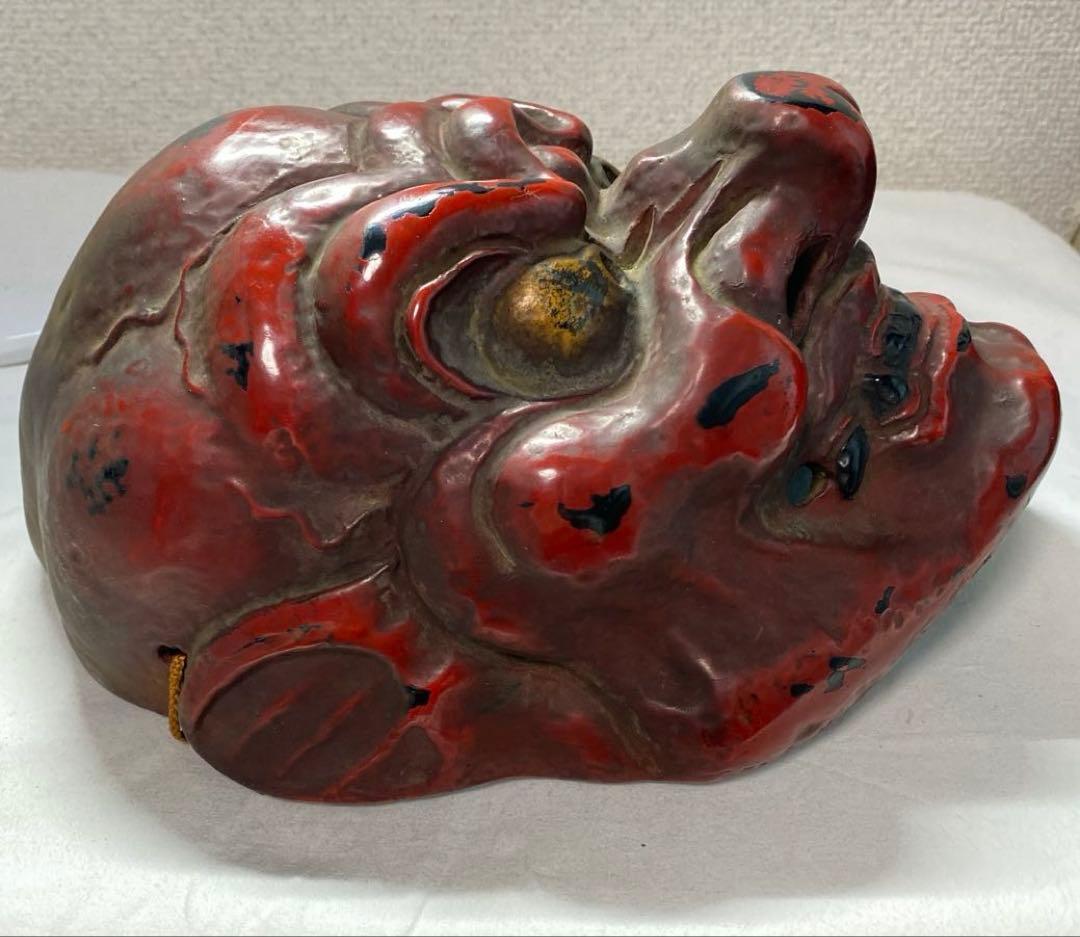 模国宝 崑崙面 能面 神楽面 工芸品　アンティーク品 壁掛け可