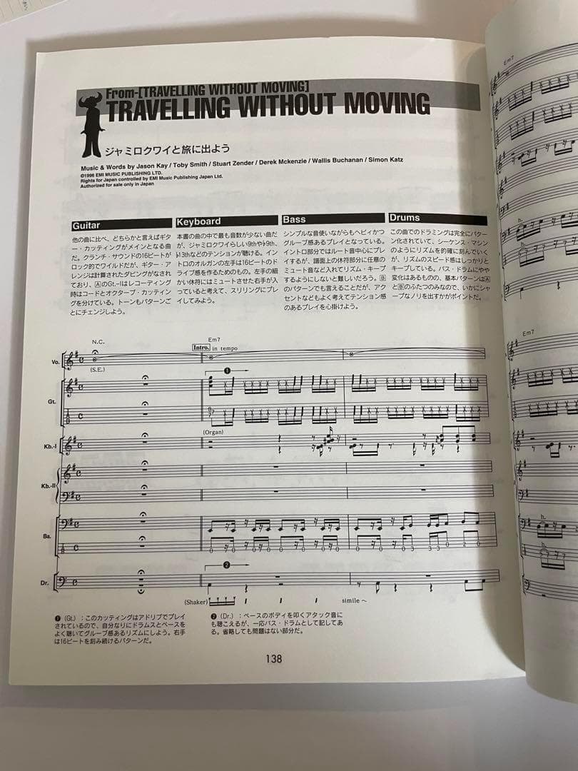 絶版　バンドスコア　ジャミロクワイ・ベスト Jamiroquai スコア　楽譜