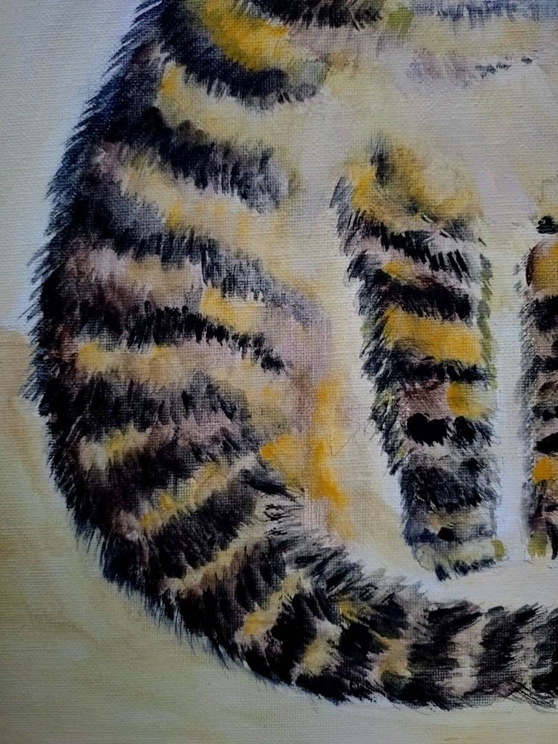 【F6号】藤田嗣治【猫】手描き作品/表裏サイン・鑑定書有/油彩/水彩/額縁/額装