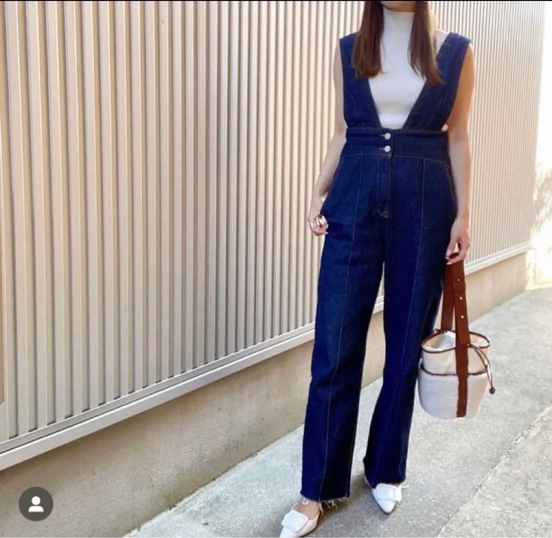 ZARA デニム サロペット リラックスカット XL オーバーオール ジーンズ