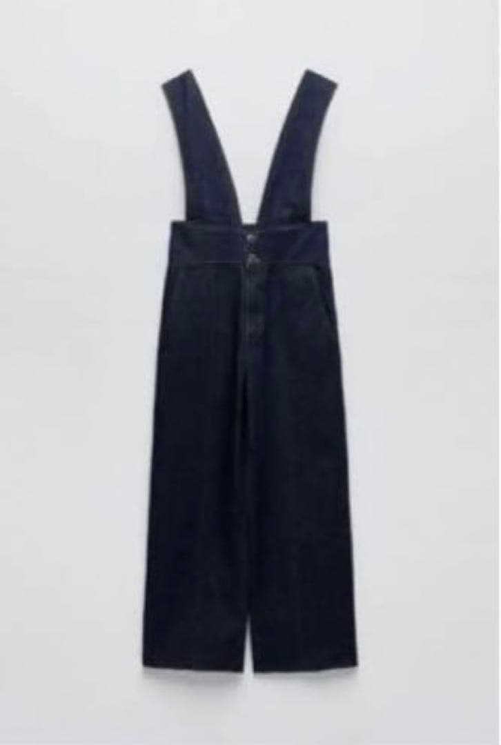 ZARA デニム サロペット リラックスカット XL オーバーオール ジーンズ