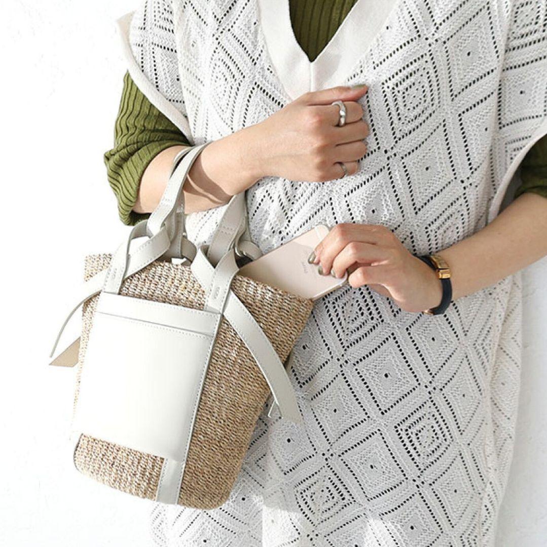 VIOLAd'ORO かごバッグ ホワイト 未使用