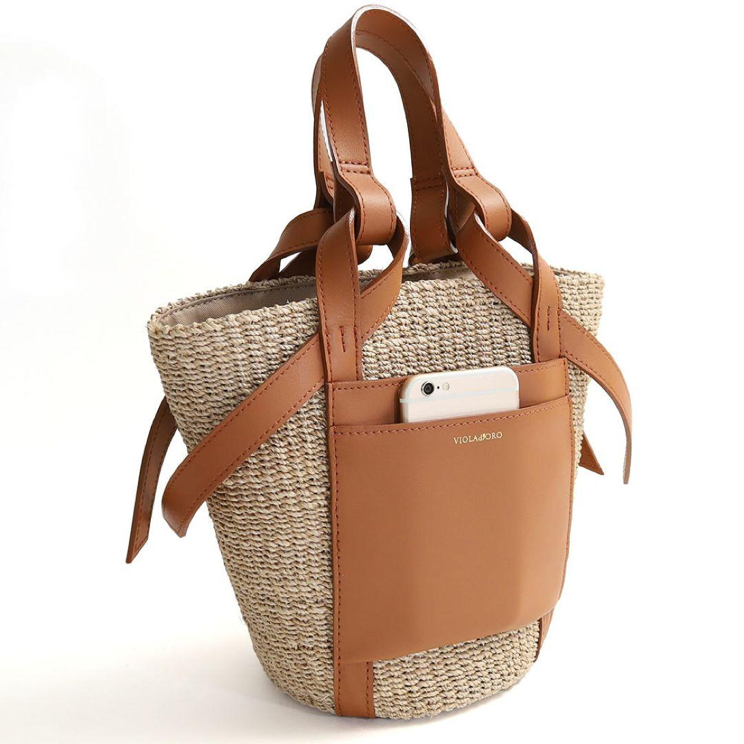 VIOLAd'ORO かごバッグ ホワイト 未使用