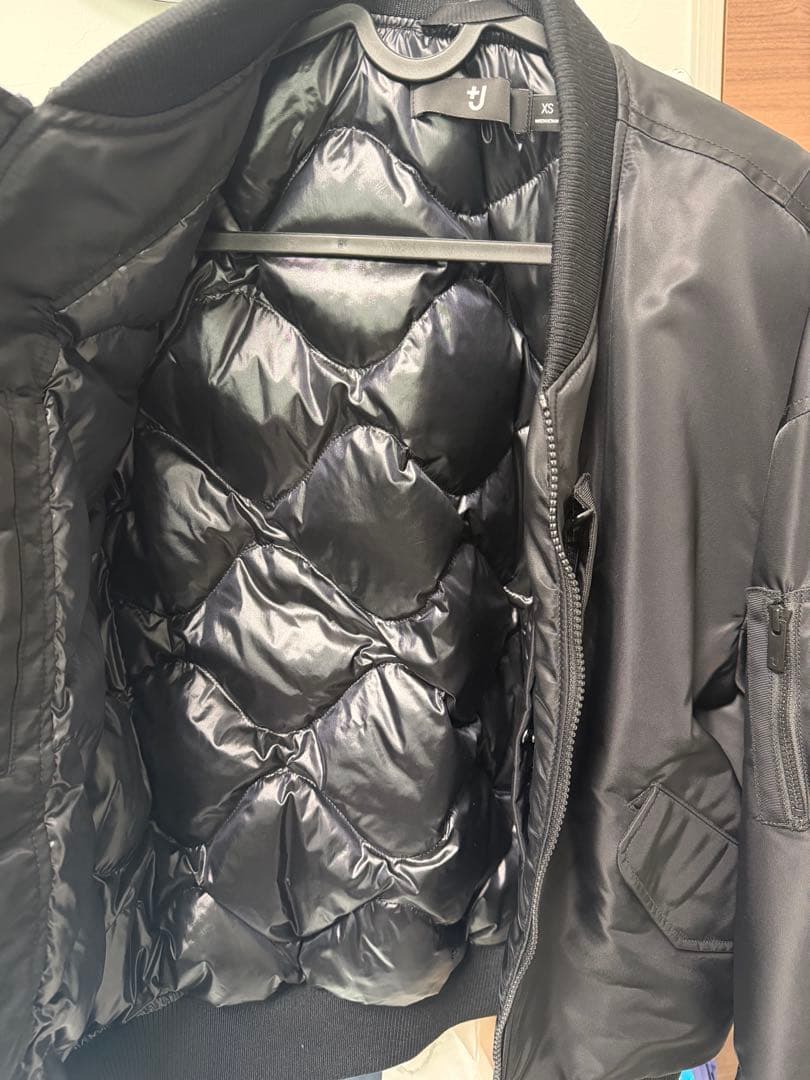 UNIQLO+Jブラック MA-1 フライトジャケット