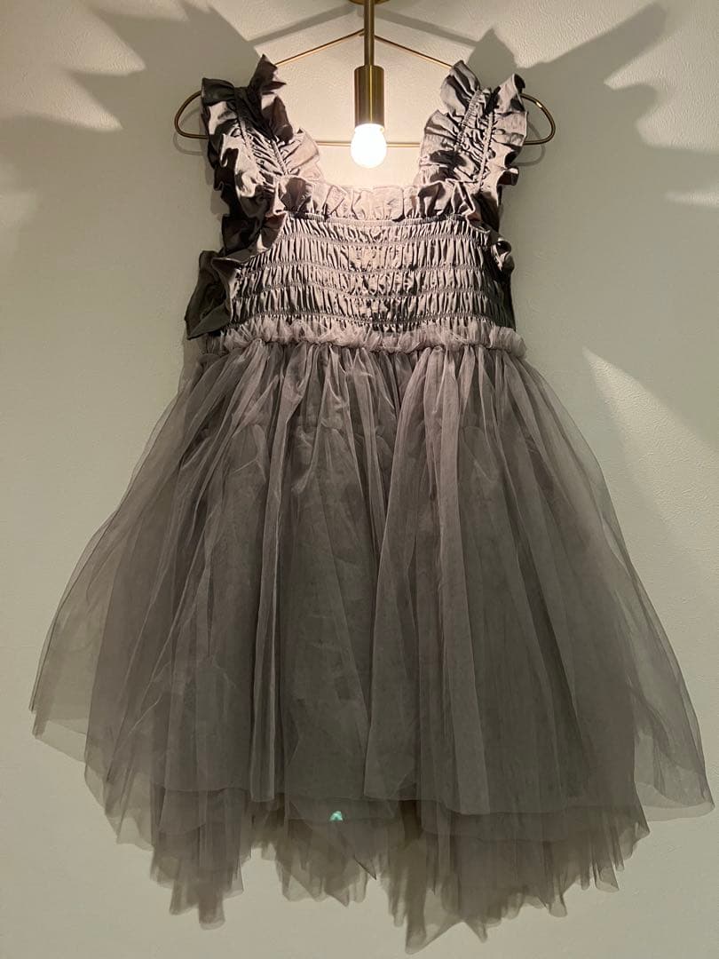 PERNA チュールギャザーキャミソール