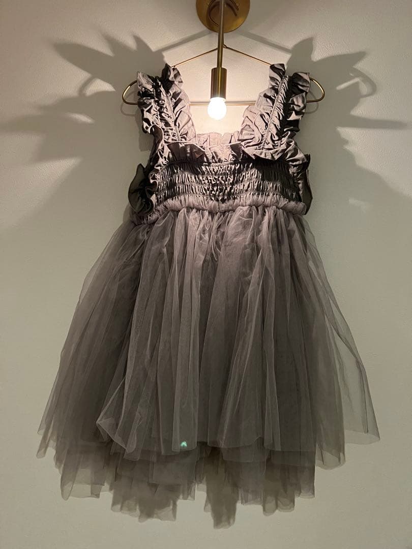 PERNA チュールギャザーキャミソール