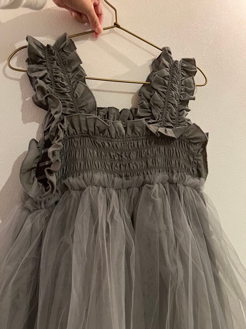 PERNA チュールギャザーキャミソール