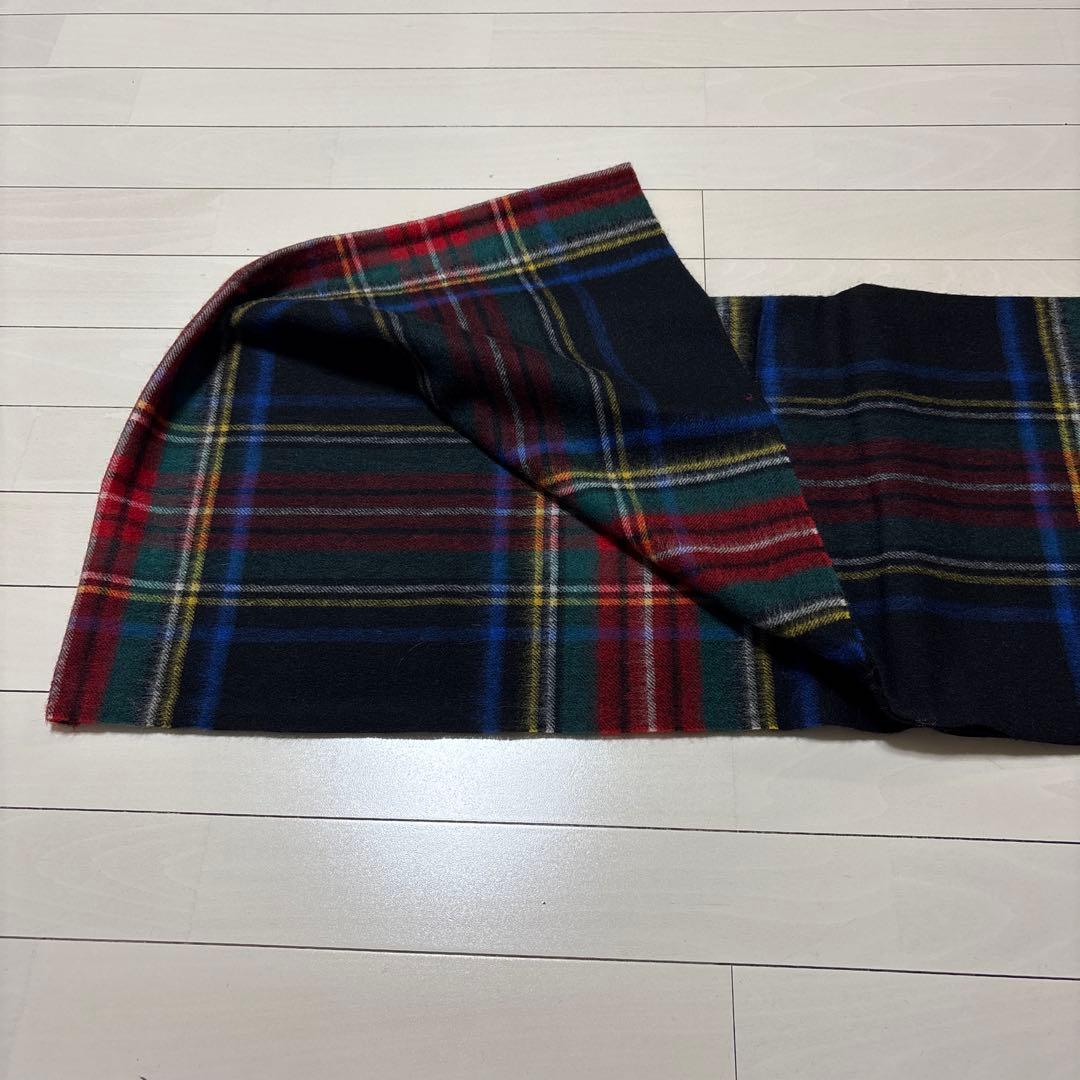 新品　ジョンストンズ　大判　カシミヤ　ストール　タータンチェック